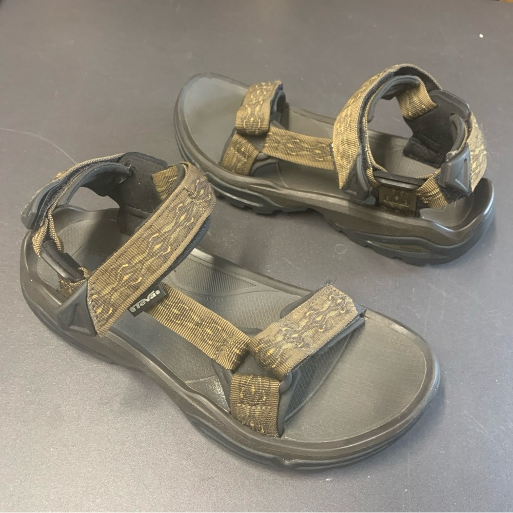 Teva Men's Terra Fl 4 Brown Madang/ Olivel Webbing Water Hiking Sports Sandals 8